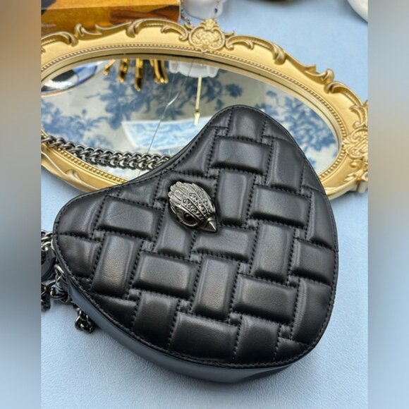🆕 KURT GEIGER LONDON 🧿 NWOT Kensington Heart-Shaped Leather Crossbody Bag - Picture 9 of 15